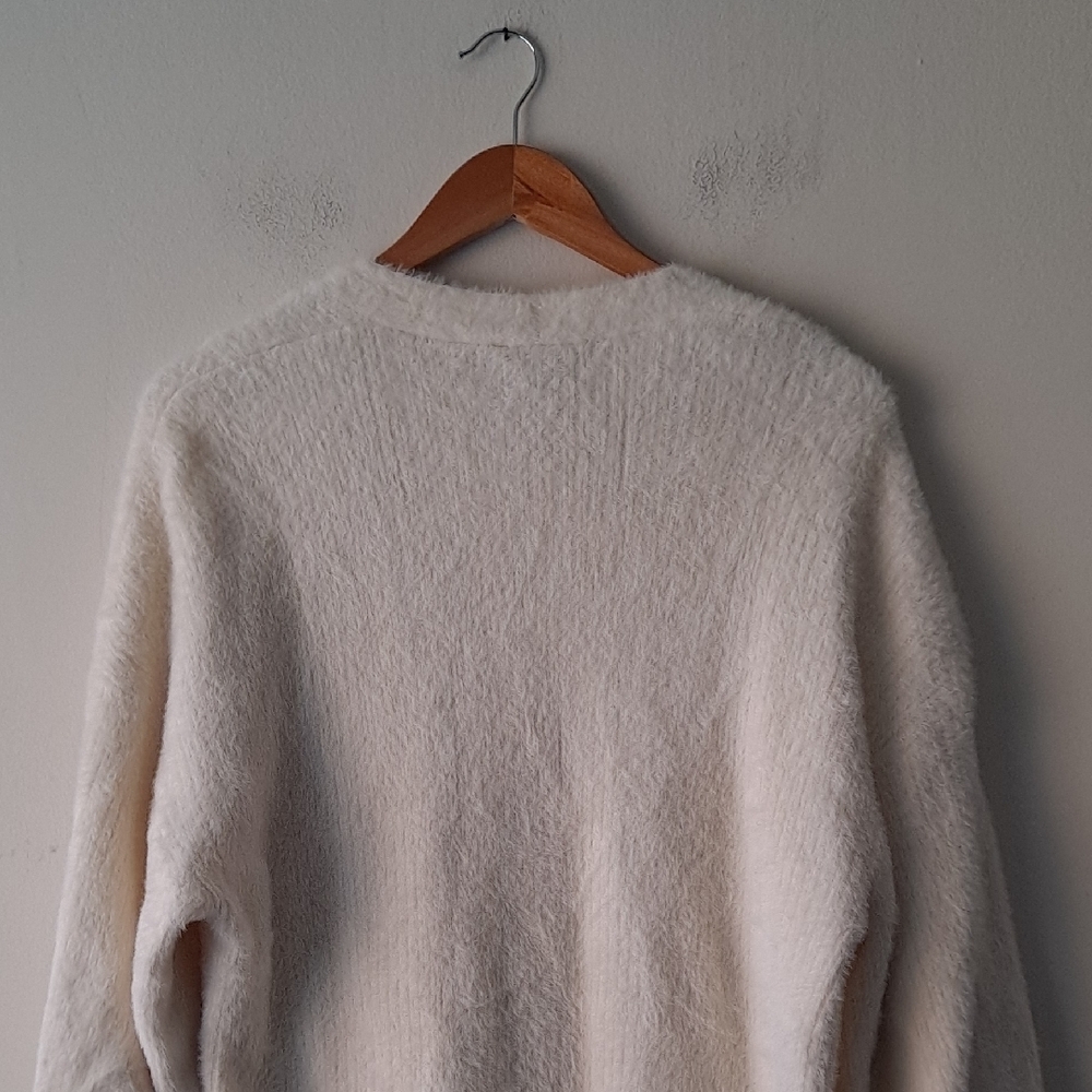 Express Cream Open-Front Cardigan - Picture 8 of 10